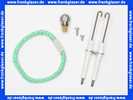 Wartungsset Wartungssatz für Buderus Heizkessel G205 mit Öl Blaubrenner BE 2.0 oder 2.1 45 KW (Keramiklbrennerrohr) für die jährliche Wartung komplett mit Zündelektroden, Brennerrohrdichtung und Öldüse
