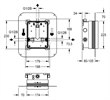 KWC Aquarotter Rohbauset, F5, Systembox R5, duschen, Warm- und Kaltwasser, Klebeflansch 2030028990