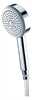 2030051216 KWC Aquarotter Handbrause, F3, Kunststoff verchromt, Regenstrahl, eine Strahlart, Durchmesser 110 mm, nylonverstärkter Brauseschlauch in Chromfarbe, verdrehbarer konischer Handbrauseanschluss G1/2 und gerändeltem Armaturenanschluss G1/2, L