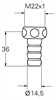13914000 Grohe Schlauchverschraubung 13914 1/2 Innengewinde M22x1 chrom