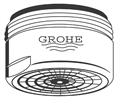 13929AV0 Grohe Mousseur 13929 Durchflussklasse A 15l/min bei 3 bar M24x1 silk metal