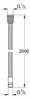 28158000 Grohe Brauseschlauch Metall 28158 2000mm f. Wannenrand-,Fliesenbank-Br.grt. chrom (Nachfolgeartikel)