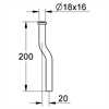 37037000 Grohe Urinal-Spülrohr 37037 Durchm.18mm 200mm aus Messing Kröpfung 20mm chrom