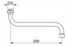 44023726 Grohe EICHELBERG S-Auslauf 440237 Ausladung 250mm chrom