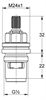 44044100 Grohe EICHELBERG Oberteil 440441 90 Grad für Standventil chrom