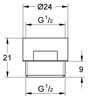 45282 Grohe Durchflussbegrenzer f.Hand-u.Seitenbrausen DN15