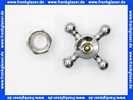 Kludi-Ersatzteil Kreuzgriff mit Haube Hot chrom 7530105-00