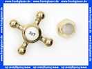 Kludi-Ersatzteil Kreuzgriff mit Haube Hot messing 7530145-00