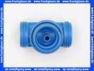 Schütz T-Stück DN50 blau mit Fülldüse d:11+3 Dtg. f. Reihenaufstellung 505056