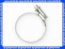 Schlauchklemme Spannbereich 25-40 mm Bandbreite 12 mm Schlauchschelle 25-40/12 W4 Band, Gehäuse und Schraube aus Edelstahl nach DIN 3017 mit Schneckengewinde
