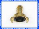 Schlauchkupplung Schlauchstück 3/4 Zoll 19mm Schlauchstutzen Messing schwarze NBR Formdichtung Schnellkupplung Klauenkupplung