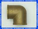 Winkelbogen Winkel 90° 11/4 Zoll IG Messing beiderseits Innengewinde