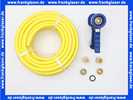 Stecksystem Messing Set 1/2 Zoll Wasser-Pistole, Wasserschlauch 20 m mit 2x Hahnanschlussstück 1x Schlauchstück 1x Schlauchstück mit Wasserstop passend für marktübliche Steckkupplungen max. 16 bar bei +20°C