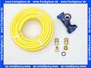 Stecksystem Messing Set 1/2 Zoll Wasser-Pistole, Wasserschlauch 20 m mit 2x Hahnanschlussstück 1x Schlauchstück 1x Schlauchstück mit Wasserstop passend für marktübliche Steckkupplungen max. 16 bar bei +20°C