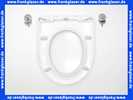 CLWC002 Vigour WC-Sitz clivia Edelstahl Scharnier abnehmbar m.Absenkautomatik weiss