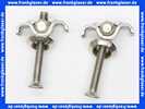 Vitra Befestigungs-Set WC-Sitz II von oben Edelstahl 420250